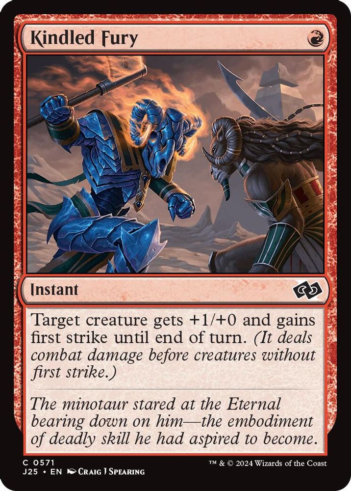 2024 Magic: The Gathering: Foundations Jumpstart (J25) - Kindled Fury (#571, Common) (, Near Mint)
