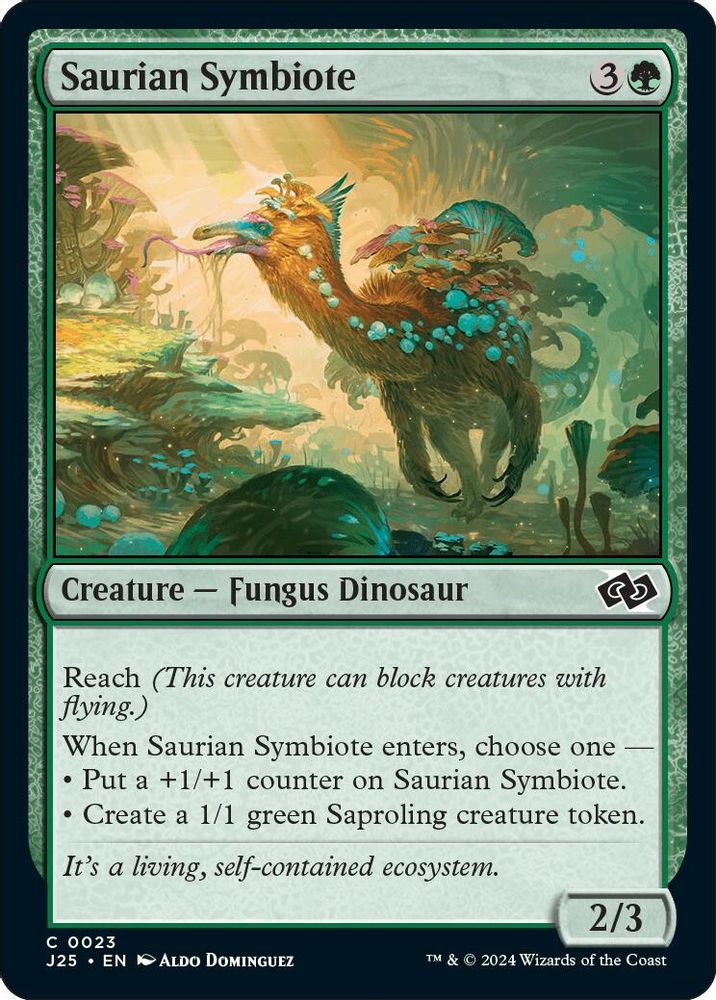 2024 Magic: The Gathering: Foundations Jumpstart (J25) - Saurian Symbiote (#23, Common) (, Near Mint)