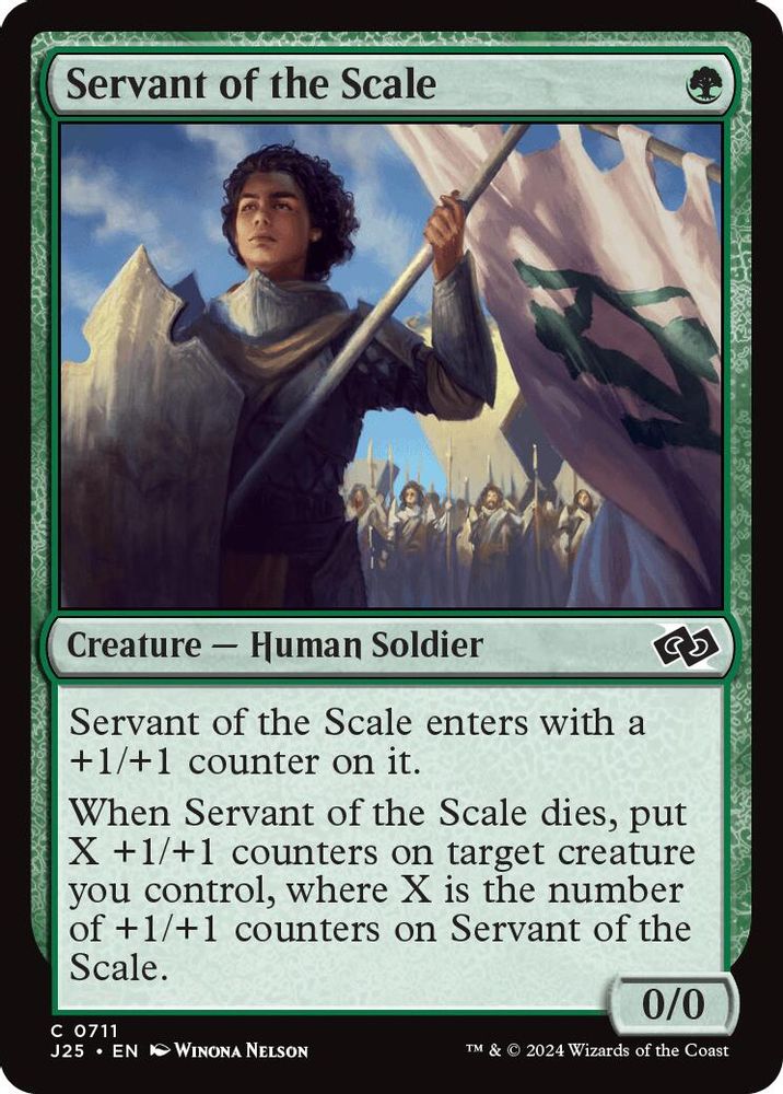 2024 Magic: The Gathering: Foundations Jumpstart (J25) - Servant of the Scale (#711, Common) (, Near Mint)
