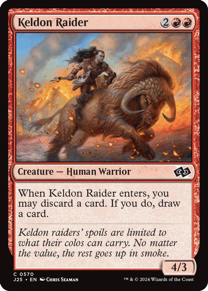 2024 Magic: The Gathering: Foundations Jumpstart (J25) - Keldon Raider (#570, Common) (, Near Mint)