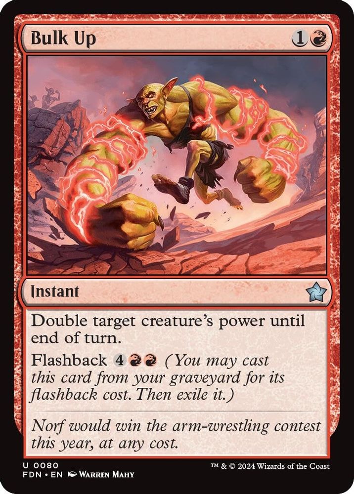 2024 Magic: The Gathering: Foundations (FDN) - Bulk Up (#80, Uncommon) (, Near Mint)
