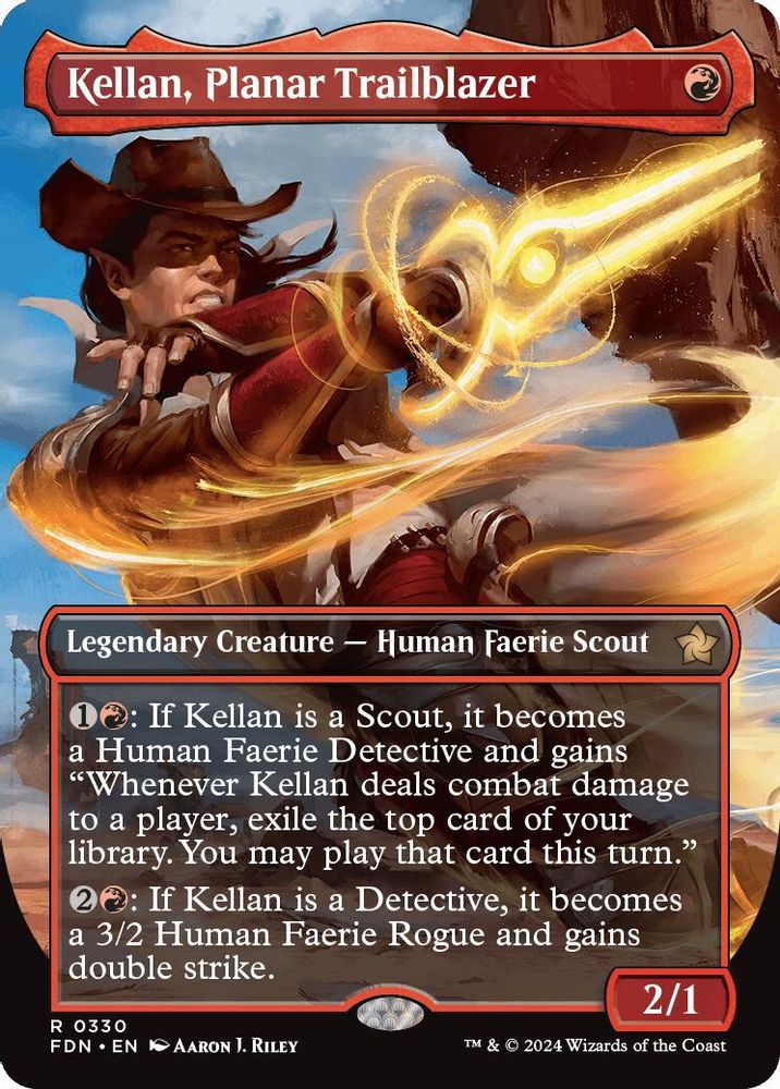 2024 Magic: The Gathering: Foundations (FDN) - Kellan Planar Trailblazer Borderless (#330, Rare) (, Near Mint)