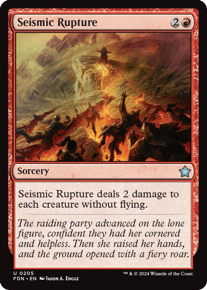 2024 Magic: The Gathering: Foundations (FDN) - Seismic Rupture (#205, Uncommon) (, Near Mint)
