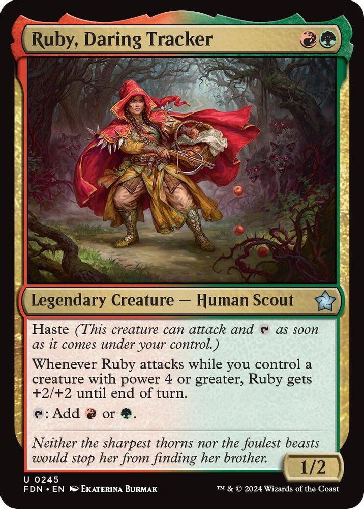 2024 Magic: The Gathering: Foundations (FDN) - Ruby Daring Tracker (#245, Uncommon)