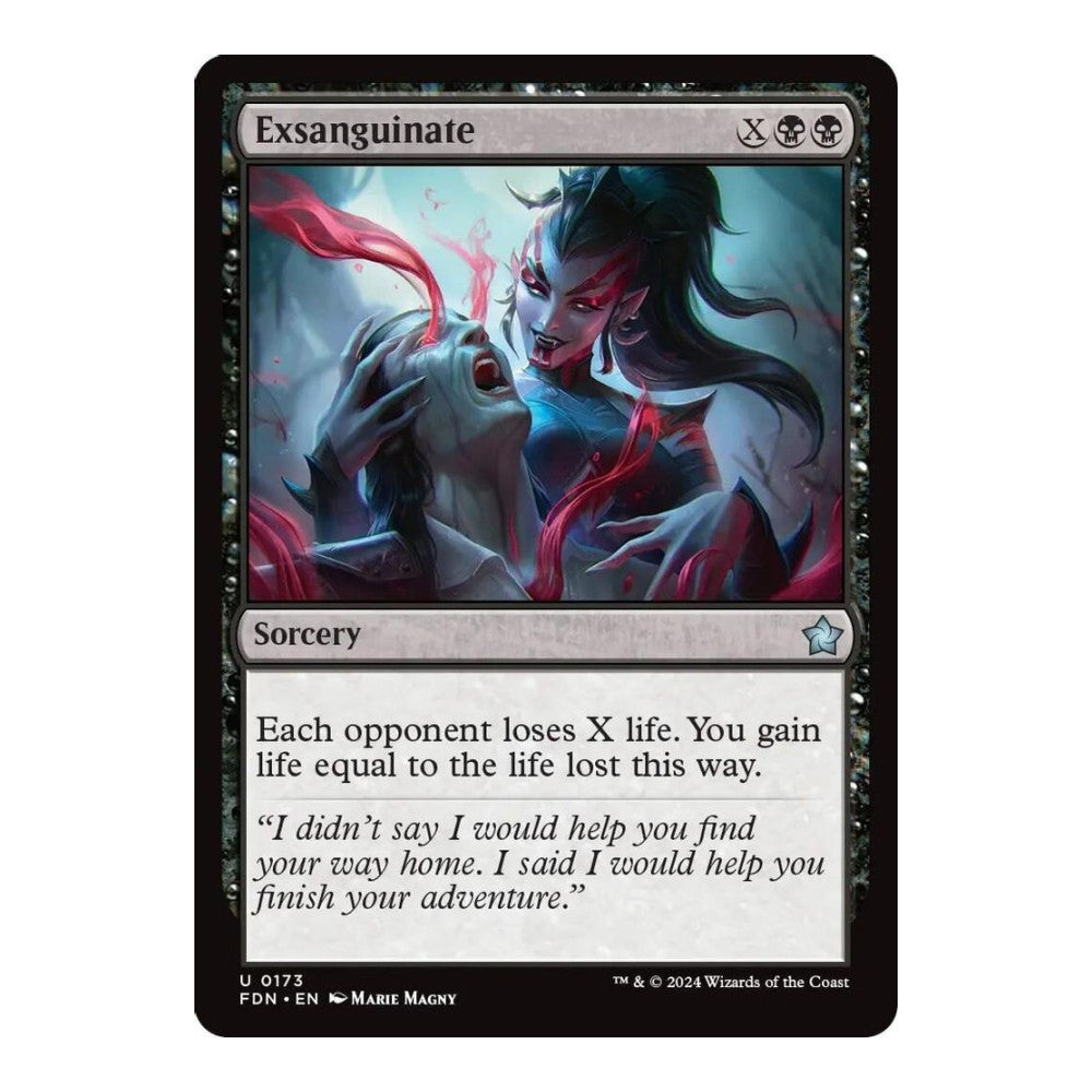 2024 Magic: The Gathering: Foundations (FDN) - Exsanguinate (#173, Uncommon) (, Near Mint)