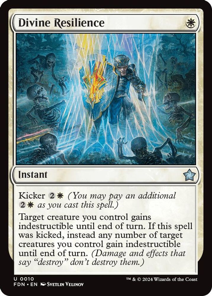 2024 Magic: The Gathering: Foundations (FDN) - Divine Resilience (#10, Uncommon)