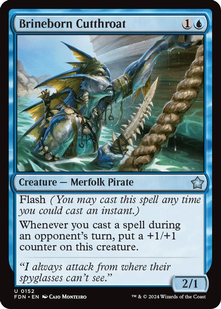 2024 Magic: The Gathering: Foundations (FDN) - Brineborn Cutthroat (#152, Uncommon)