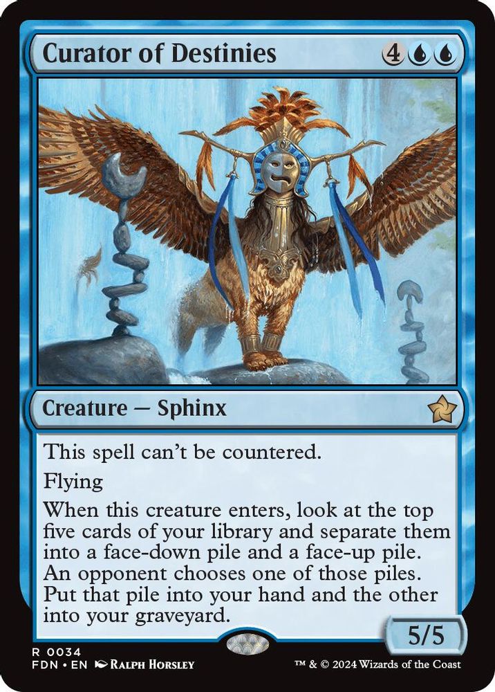 2024 Magic: The Gathering: Foundations (FDN) - Curator of Destinies (#34, Rare) (, Near Mint)