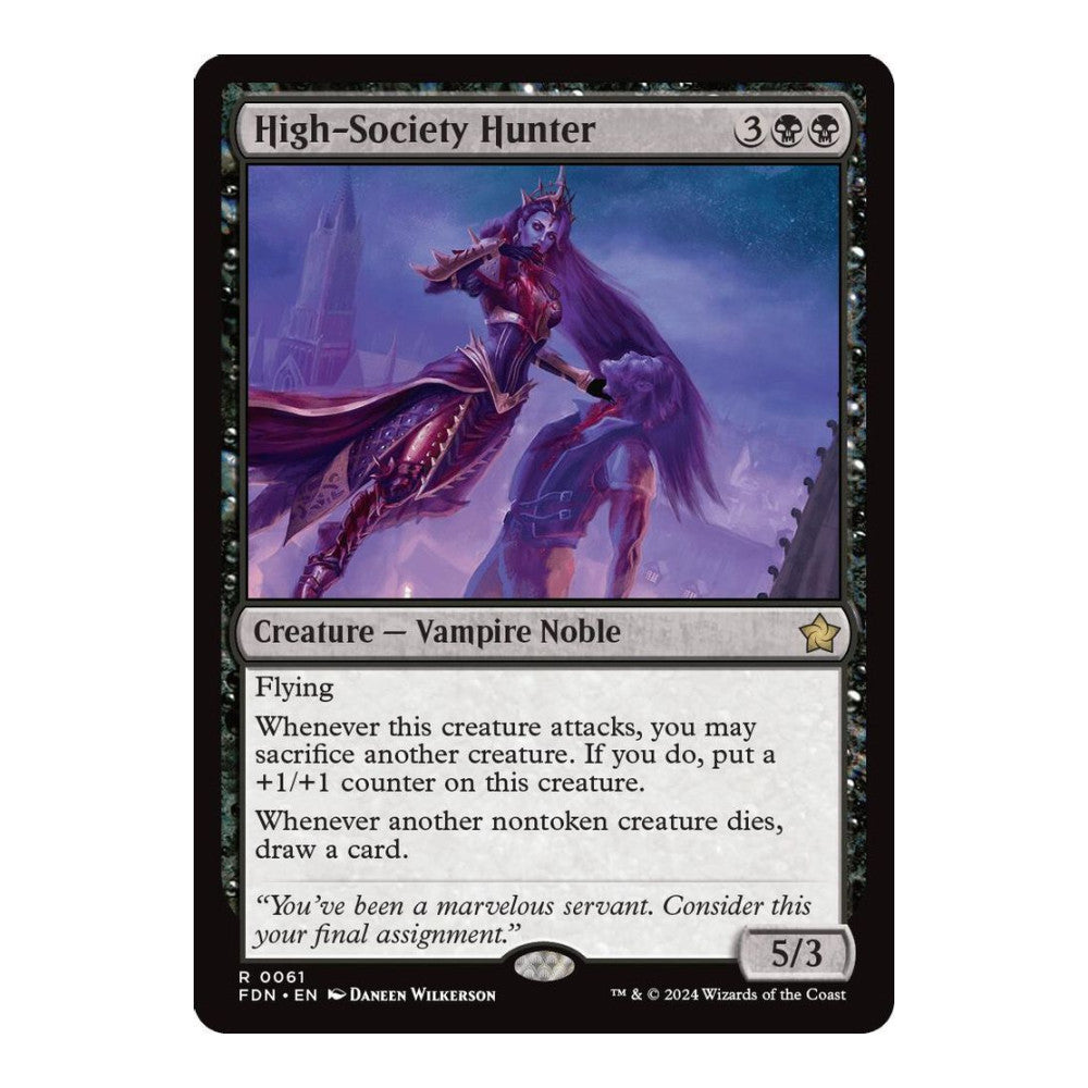 2024 Magic: The Gathering: Foundations (FDN) - High Society Hunter (#61, Rare) (, Near Mint)