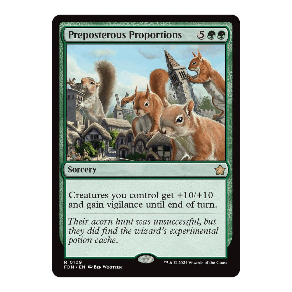 2024 Magic: The Gathering: Foundations (FDN) - Preposterous Proportions (#109, Rare) (, Near Mint)