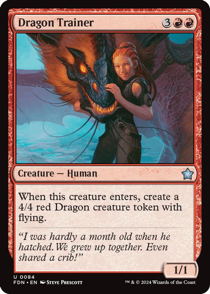 2024 Magic: The Gathering: Foundations (FDN) - Dragon Trainer (#84, Uncommon) (, Near Mint)