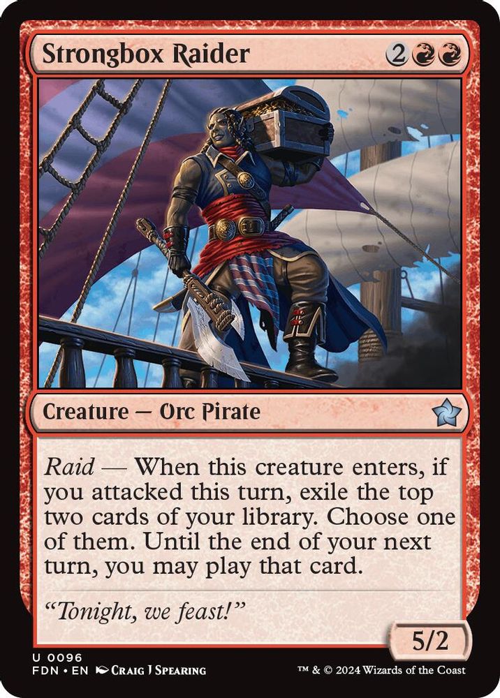 2024 Magic: The Gathering: Foundations (FDN) - Strongbox Raider (#96, Uncommon)