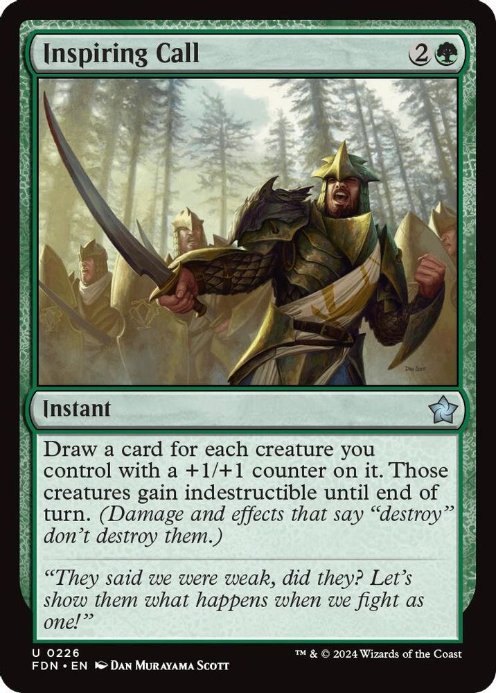 2024 Magic: The Gathering: Foundations (FDN) - Inspiring Call (#226, Uncommon) (Foil, Near Mint)