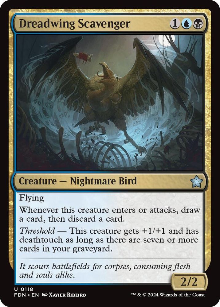 2024 Magic: The Gathering: Foundations (FDN) - Dreadwing Scavenger (#118, Uncommon)
