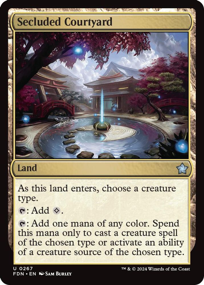 2024 Magic: The Gathering: Foundations (FDN) - Secluded Courtyard (#267, Uncommon) (, Near Mint)