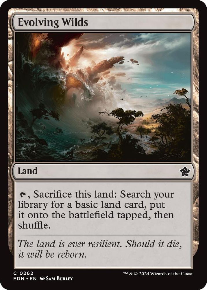 2024 Magic: The Gathering: Foundations (FDN) - Evolving Wilds (#262, Common)