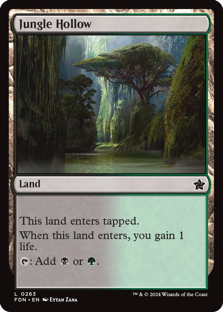 2024 Magic: The Gathering: Foundations (FDN) - Jungle Hollow (#263, Land)