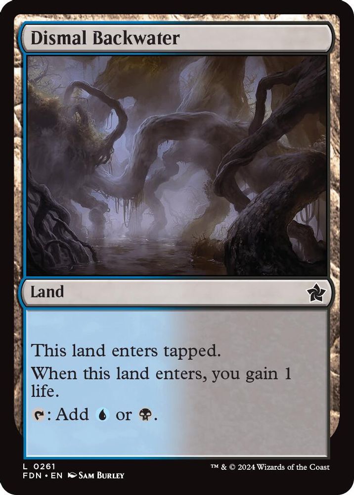 2024 Magic: The Gathering: Foundations (FDN) - Dismal Backwater (#261, Land)