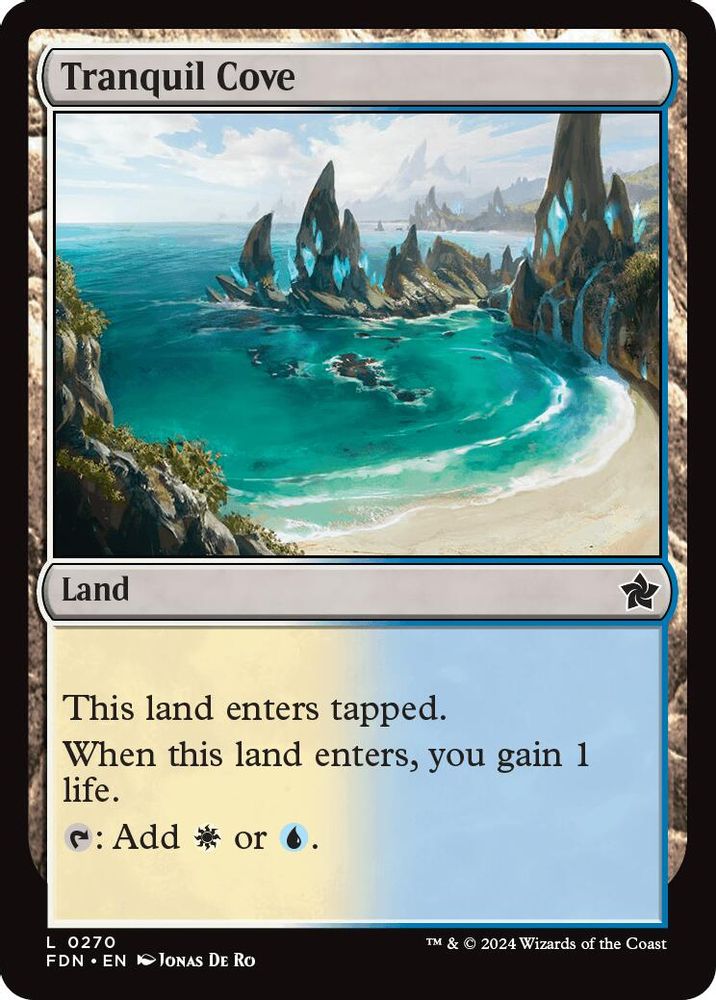 2024 Magic: The Gathering: Foundations (FDN) - Tranquil Cove (#270, Land)