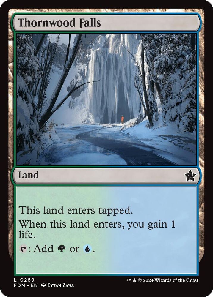 2024 Magic: The Gathering: Foundations (FDN) - Thornwood Falls (#269, Land)