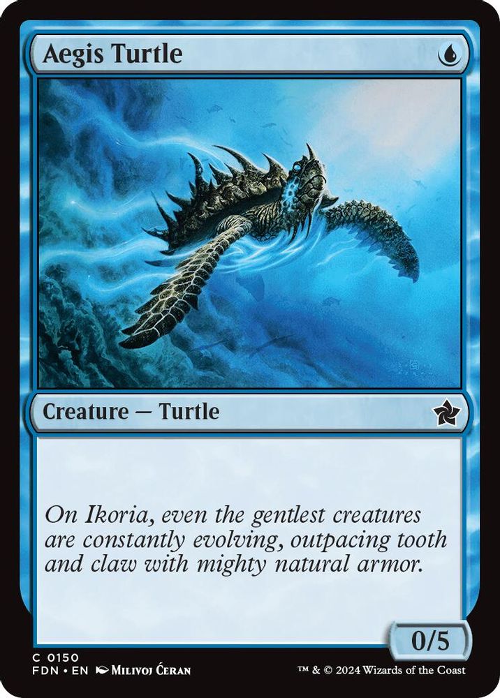 2024 Magic: The Gathering: Foundations (FDN) - Aegis Turtle (#150, Common)