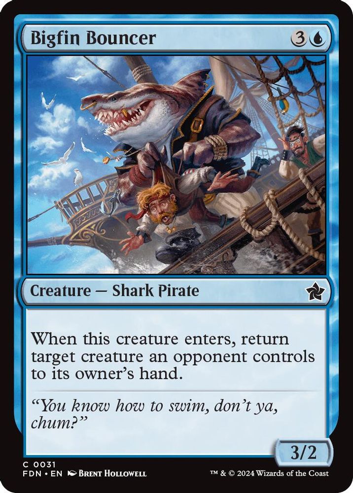 2024 Magic: The Gathering: Foundations (FDN) - Bigfin Bouncer (#31, Common)
