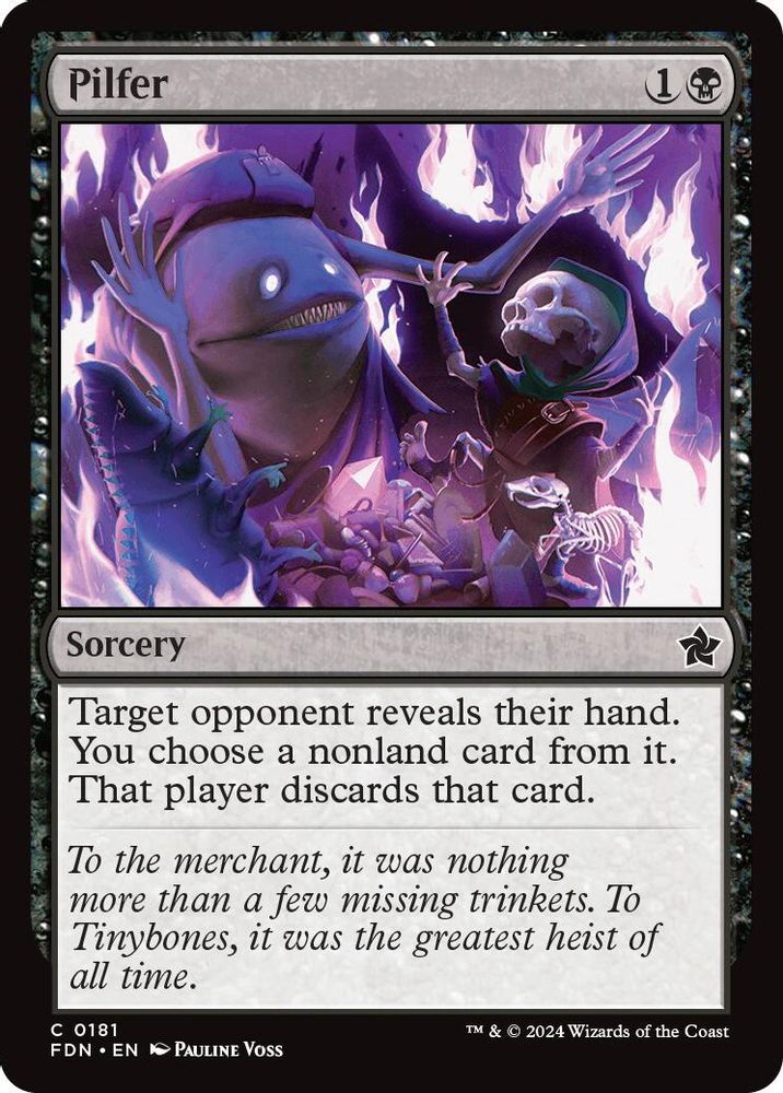 2024 Magic: The Gathering: Foundations (FDN) - Pilfer (#181, Common)