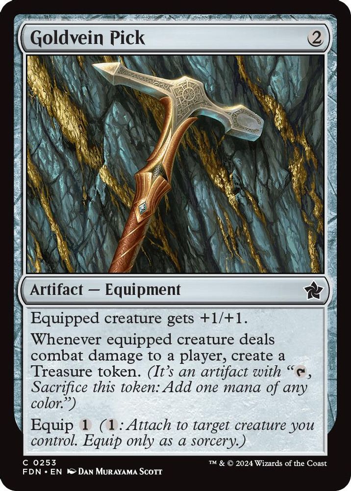 2024 Magic: The Gathering: Foundations (FDN) - Goldvein Pick (#253, Common)