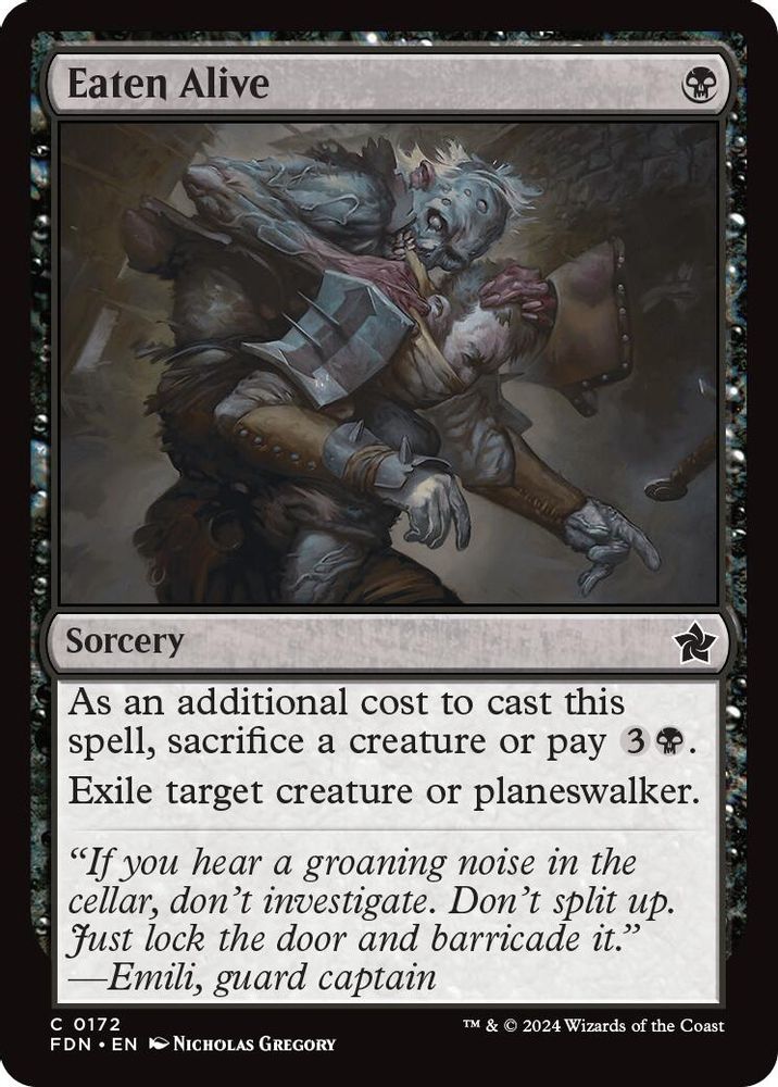 2024 Magic: The Gathering: Foundations (FDN) - Eaten Alive (#172, Common)