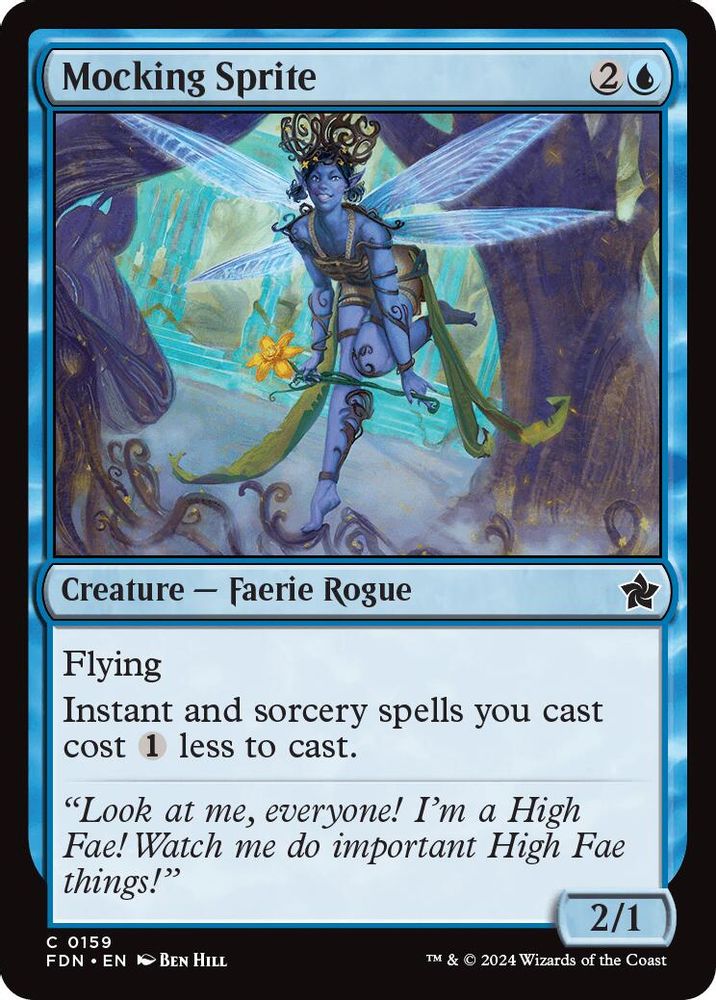 2024 Magic: The Gathering: Foundations (FDN) - Mocking Sprite 0159 (#159, Common) (, Near Mint)