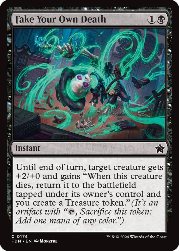 2024 Magic: The Gathering: Foundations (FDN) - Fake Your Own Death (#174, Common)