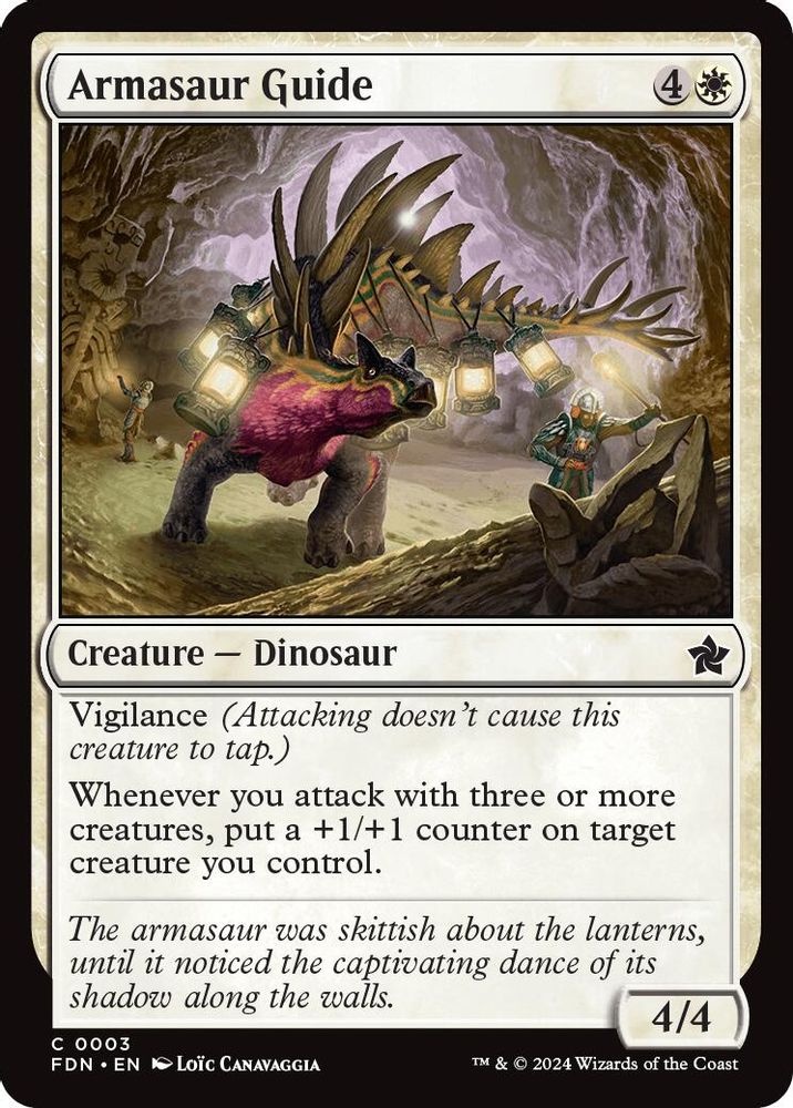 2024 Magic: The Gathering: Foundations (FDN) - Armasaur Guide (#3, Common)