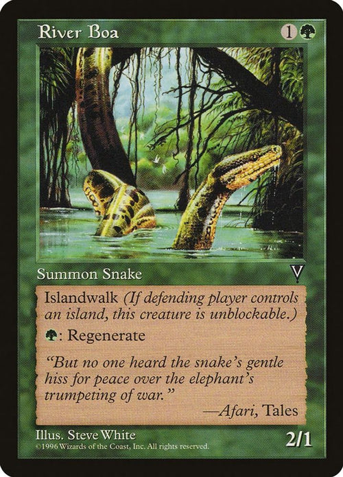 1997 Magic: The Gathering: Visions (VIS) - River Boa (#118, Common) (, Near Mint)