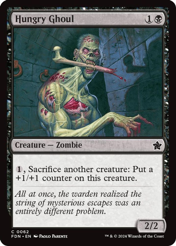 2024 Magic: The Gathering: Foundations (FDN) - Hungry Ghoul (#62, Common)