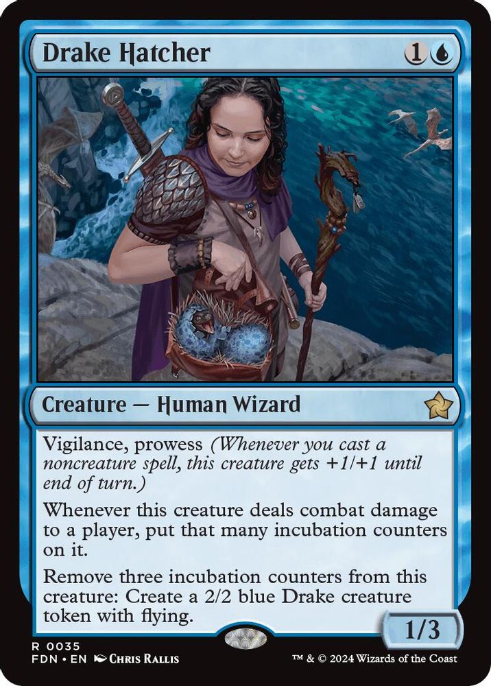 2024 Magic: The Gathering: Foundations (FDN) - Drake Hatcher (#35, Rare)