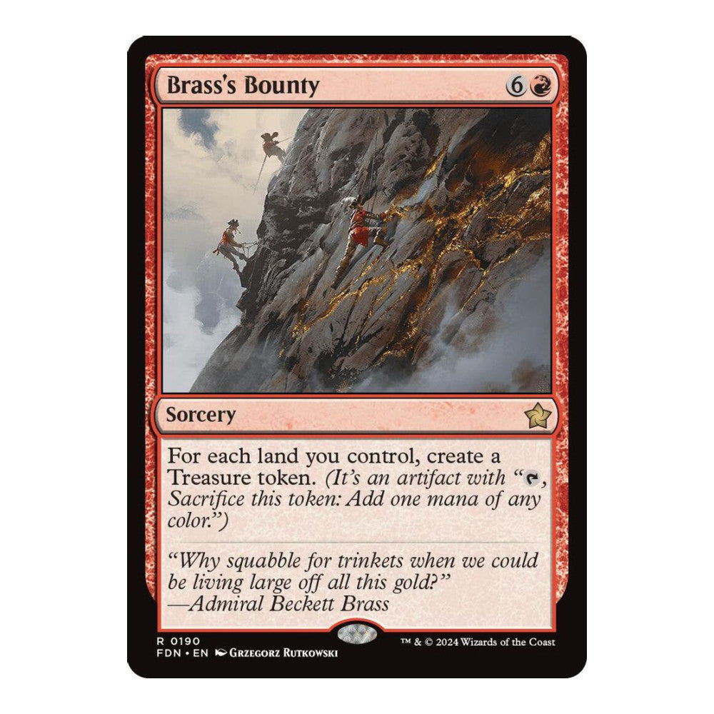 2024 Magic: The Gathering: Foundations (FDN) - Brasss Bounty (#190, Rare) (, Near Mint)