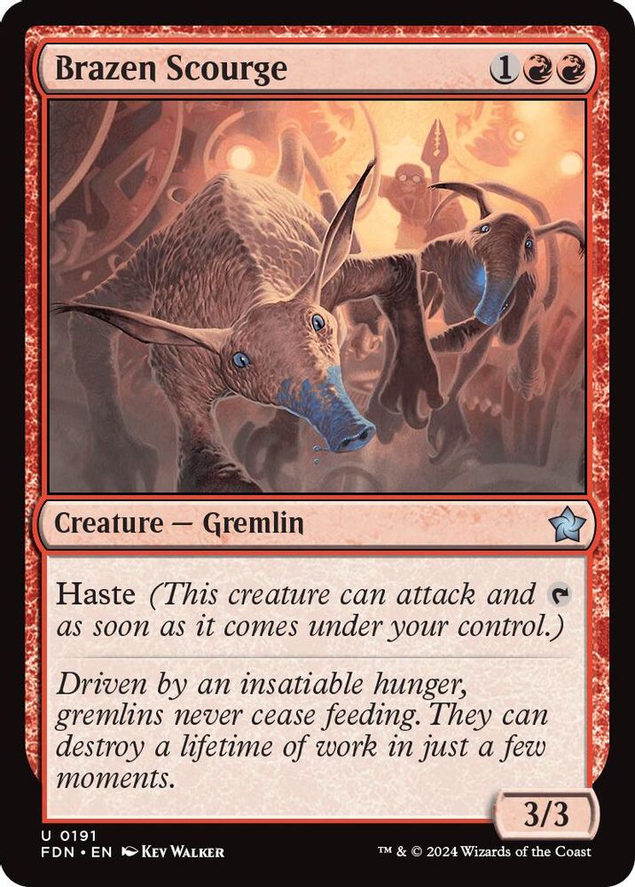 2024 Magic: The Gathering: Foundations (FDN) - Brazen Scourge (#191, Uncommon) (, Near Mint)