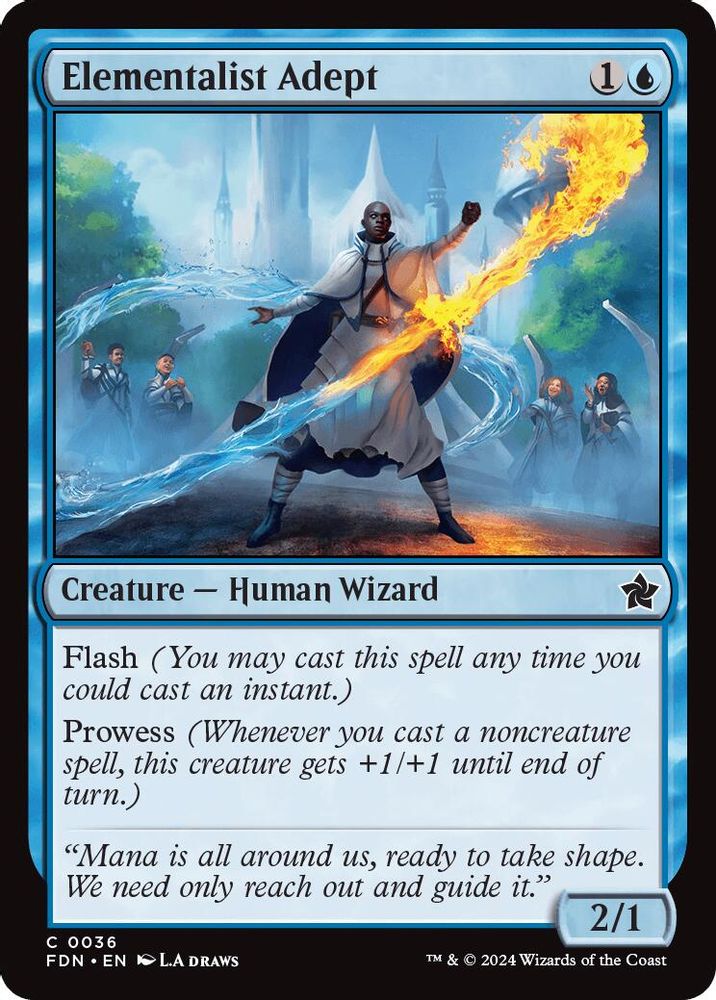 2024 Magic: The Gathering: Foundations (FDN) - Elementalist Adept (#36, Common)