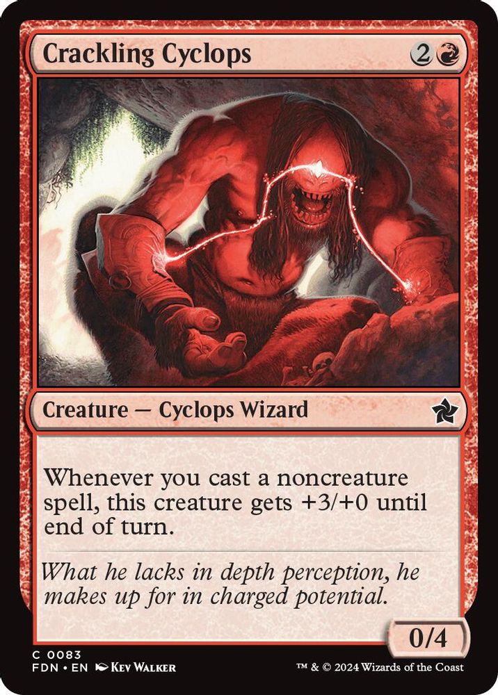 2024 Magic: The Gathering: Foundations (FDN) - Crackling Cyclops (#83, Common)