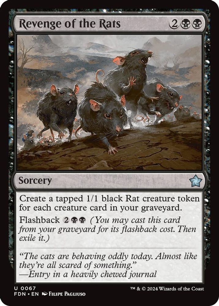 2024 Magic: The Gathering: Foundations (FDN) - Revenge of the Rats (#67, Uncommon)