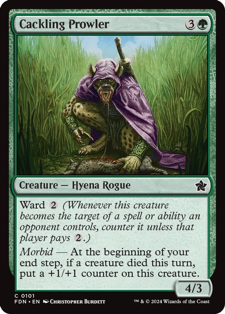 2024 Magic: The Gathering: Foundations (FDN) - Cackling Prowler (#101, Common) (, Near Mint)