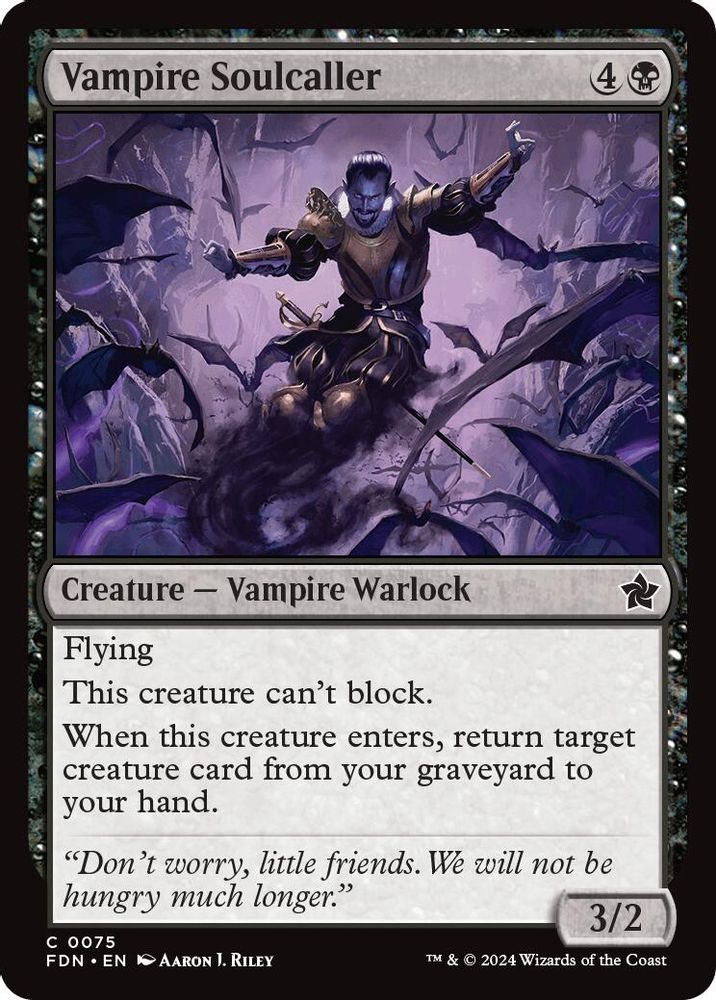 2024 Magic: The Gathering: Foundations (FDN) - Vampire Soulcaller 0075 (#75, Common)
