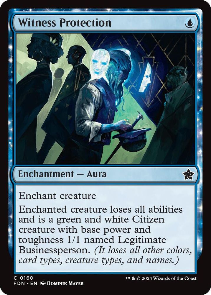 2024 Magic: The Gathering: Foundations (FDN) - Witness Protection (#168, Common)