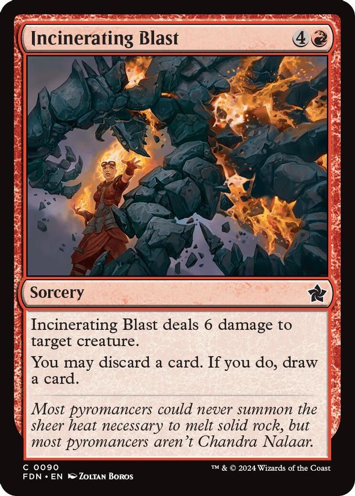 2024 Magic: The Gathering: Foundations (FDN) - Incinerating Blast (#90, Common)