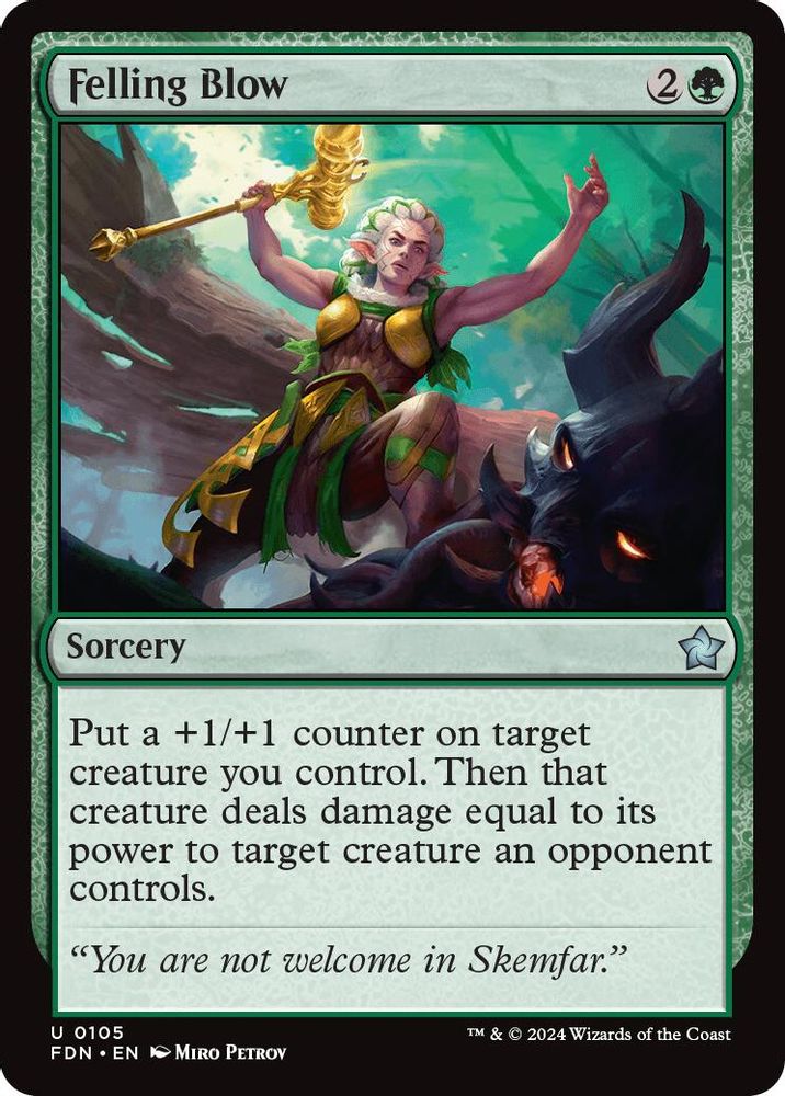 2024 Magic: The Gathering: Foundations (FDN) - Felling Blow (#105, Uncommon)