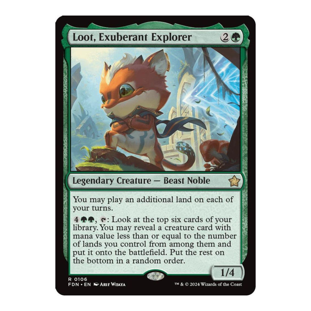 2024 Magic: The Gathering: Foundations (FDN) - Loot Exuberant Explorer (#106, Rare) (, Near Mint)