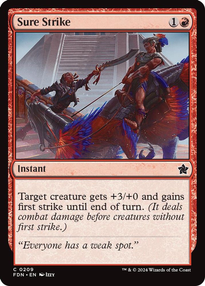 2024 Magic: The Gathering: Foundations (FDN) - Sure Strike (#209, Common)