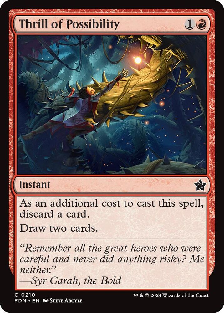 2024 Magic: The Gathering: Foundations (FDN) - Thrill of Possibility (#210, Common)