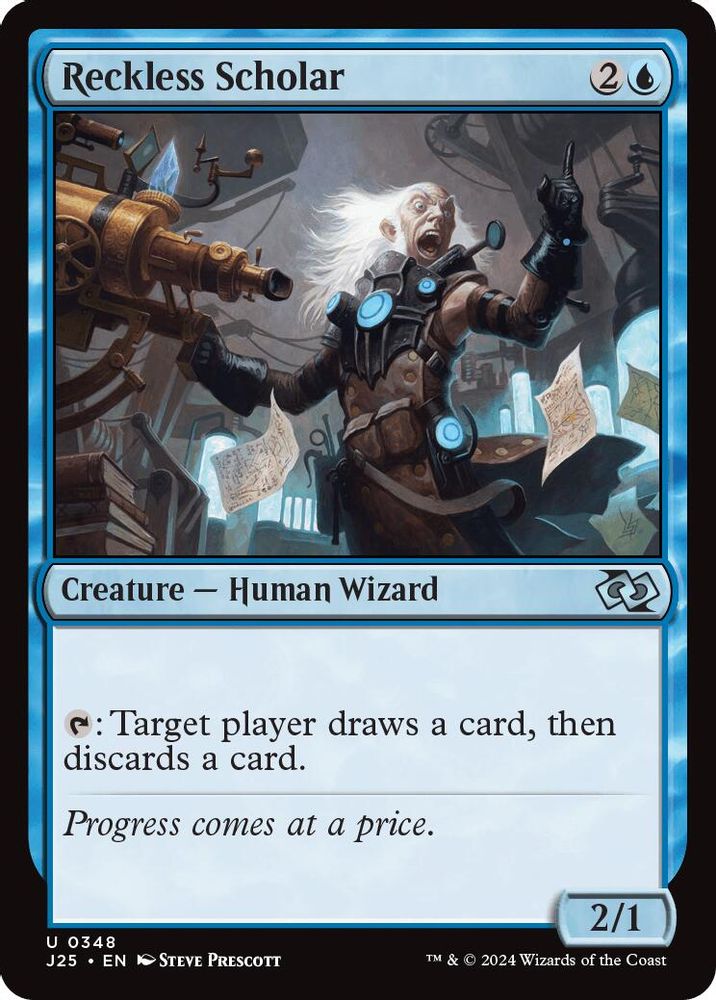 2024 Magic: The Gathering: Foundations Jumpstart (J25) - Reckless Scholar (#348, Uncommon) (, Near Mint)