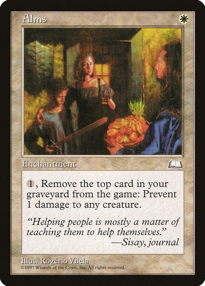 1997 Magic: The Gathering: Weatherlight (WTH) - Alms (#3, Common) (, Near Mint)